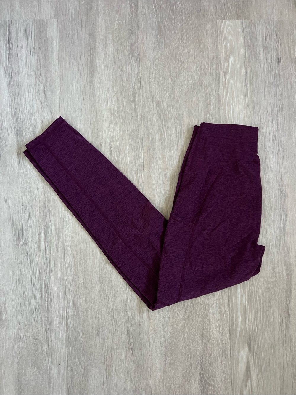 Kirkland Signature Heather Brushed Purple Active Leggings Small